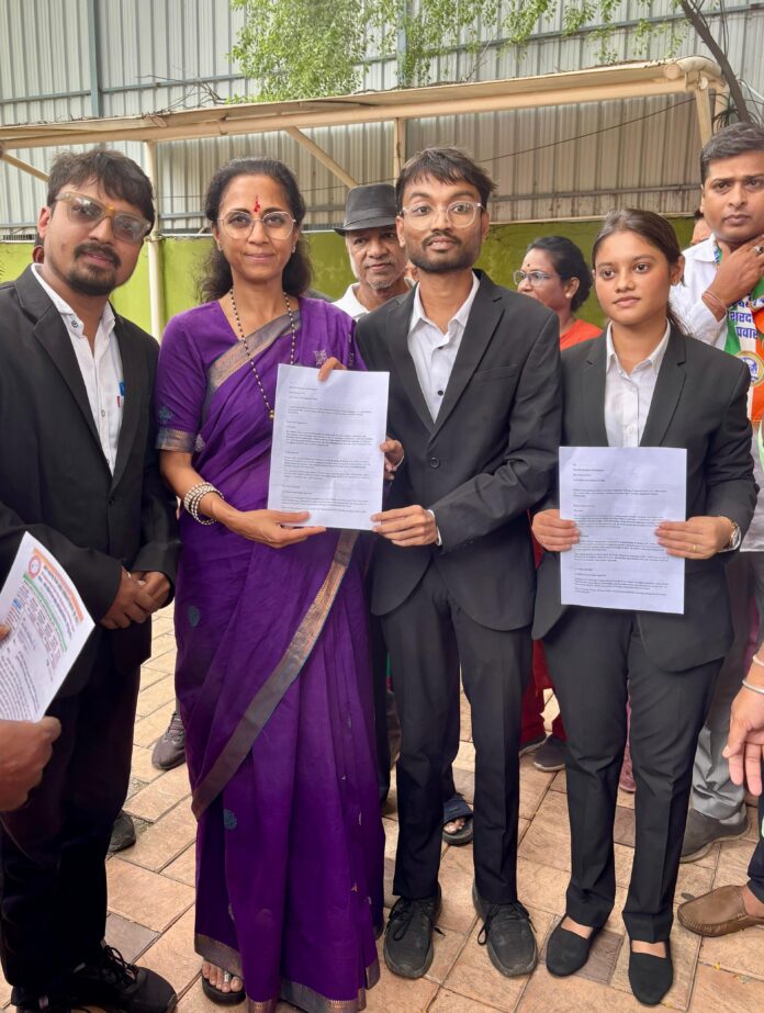 गडचिरोली ब्लीड्स कार्यकर्त्यांनी घेतली सुप्रिया सुळे ची भेट