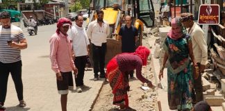 धरमपेठ में रुका सड़क सौंदर्यीकरण कार्य फिर हुआ शुरू, नागरिकों और जनप्रतिनिधियों की पहल रंग लाई
